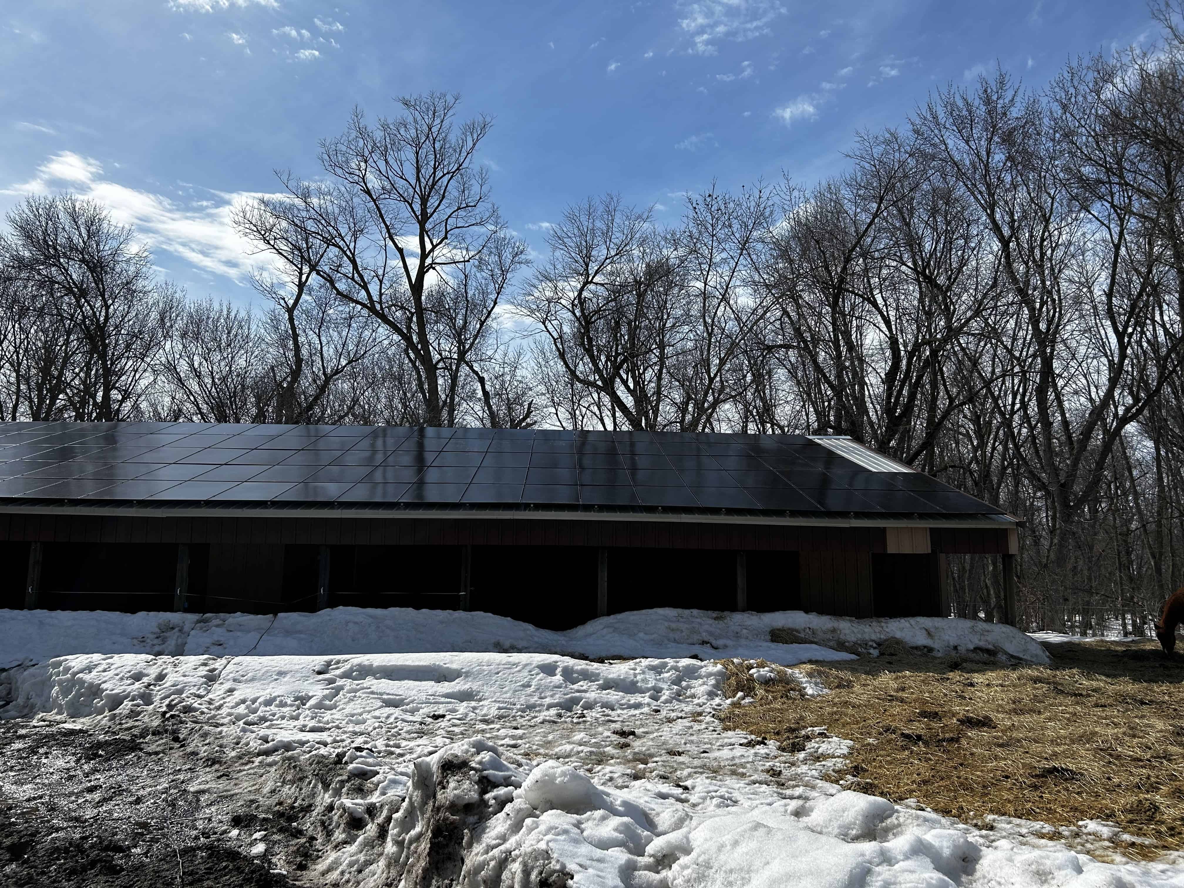 Melting Snow On Solar Panels | Wolf River Electric
