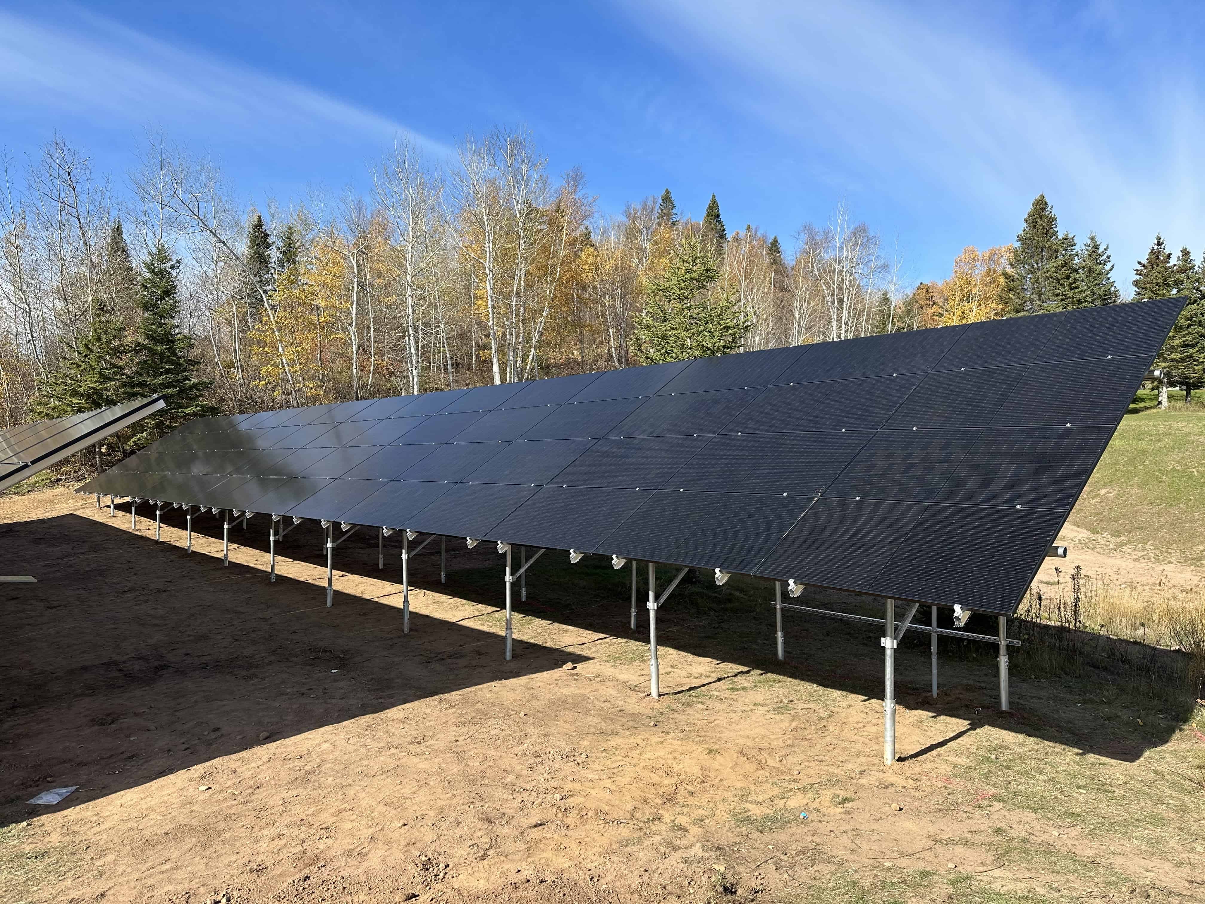 Ground Mount Solar Panels Installed By Wolf River Electric