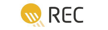 REC logo featuring a yellow circle and stylized text.