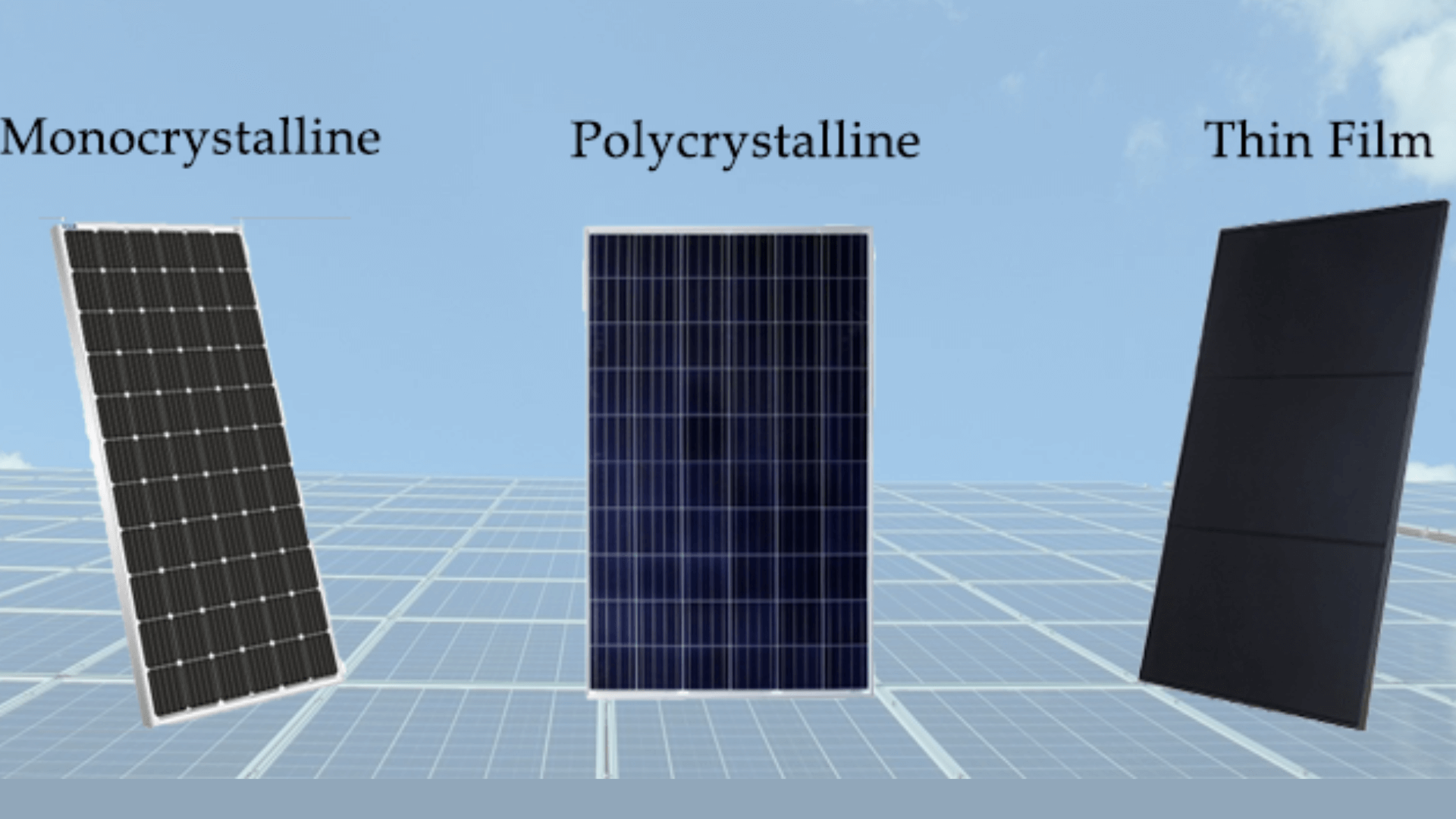 Head-to-Head Comparison of the Three Solar Panel Types