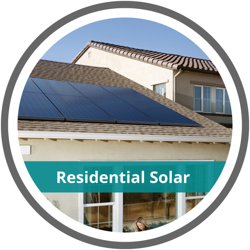 Residential solar panels installed on a home, representing Wolf River Electric's solar installation services for sustainable energy solutions.