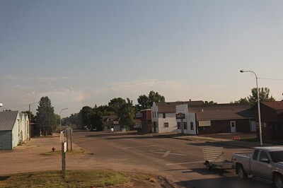 Shot of downtown Audubon, Minnesota during dusk. Shot of downtown Audubon, Minnesota during dusk.
