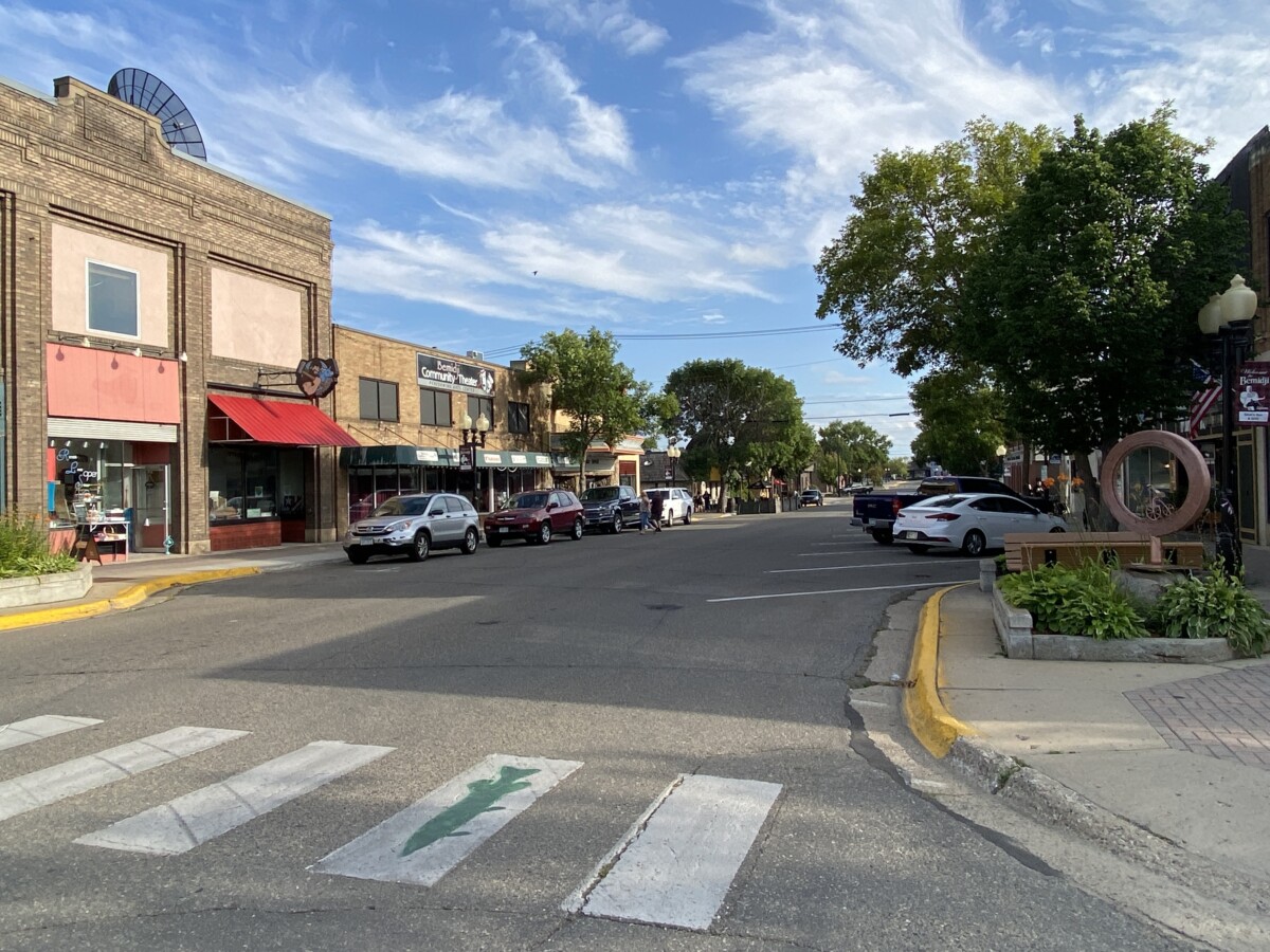 Businesses on Beltrami Avenue in Bemidji, Minnesota during the day. Businesses on Beltrami Avenue in Bemidji, Minnesota during the day.