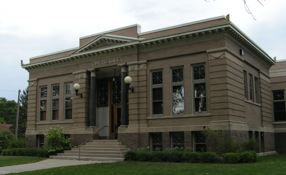 Shot of the Morris Carnegie Library during the day. Shot of the Morris Carnegie Library during the day.