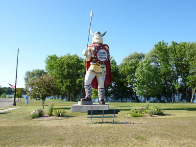Statue of Big Ole Viking in Alexandria, Minnesota.