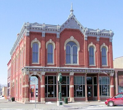 Front shot of the Farmington Exchange building in Farmington, Minnesota.