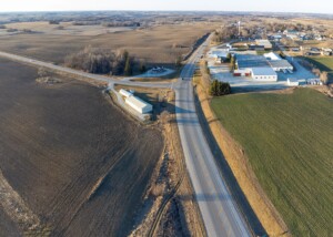 Aerial shot of Fountain, Minnesota.