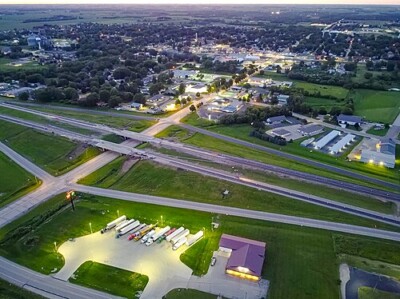 An aerial shot of Kasson, Minnesota.