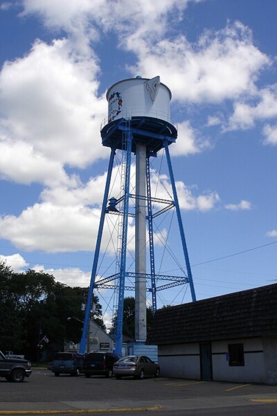 Water tower in Lindstrom, Minnesota.
