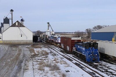 The Minnesota Zephyr F7 train in Randolph, Minnesota.