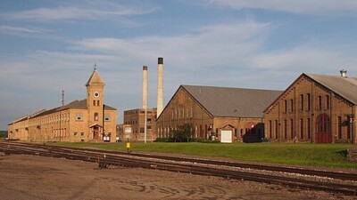 The Northern Pacific Railroad Shops in Brainerd, Minnesota.