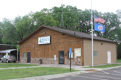 The City Hall building in Stacy, Minnesota.