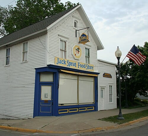 The old Jack Sprat Food Store, now Ed's Museum, in the Gold Street Historic Commercial District