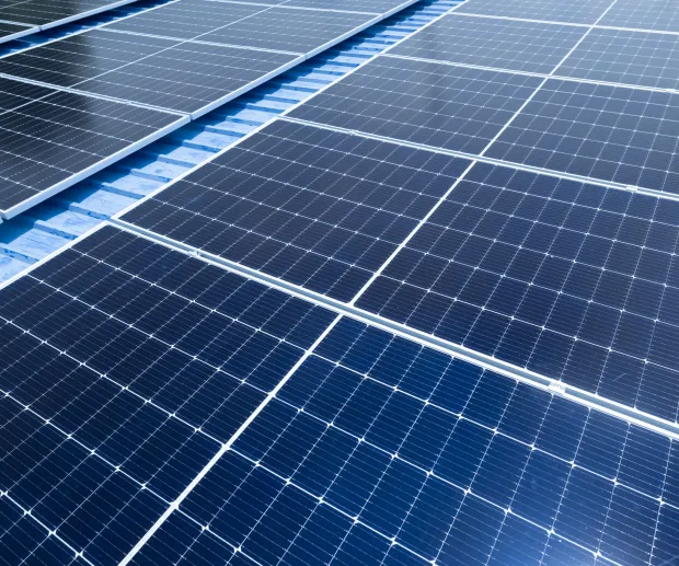 solar-panel-installers-north-dakota Close-up of solar panels installed on a rooftop.