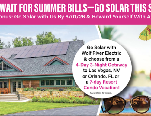 Cut Your Bills. Pack Your Bags. Wolf River Electric’s Spring Solar Promotion