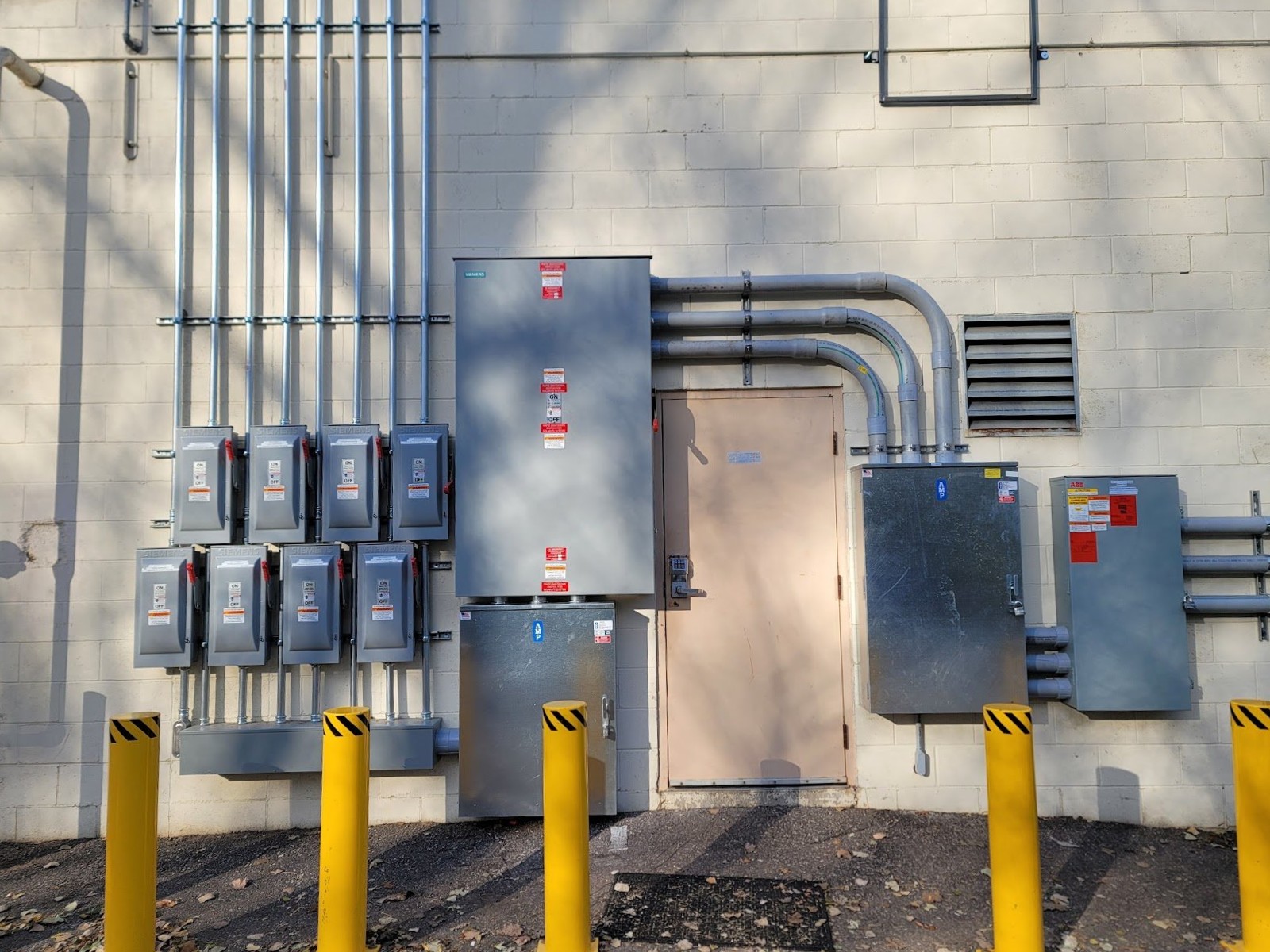 Commercial disconnects bollards, Wolf River Electric electrical work