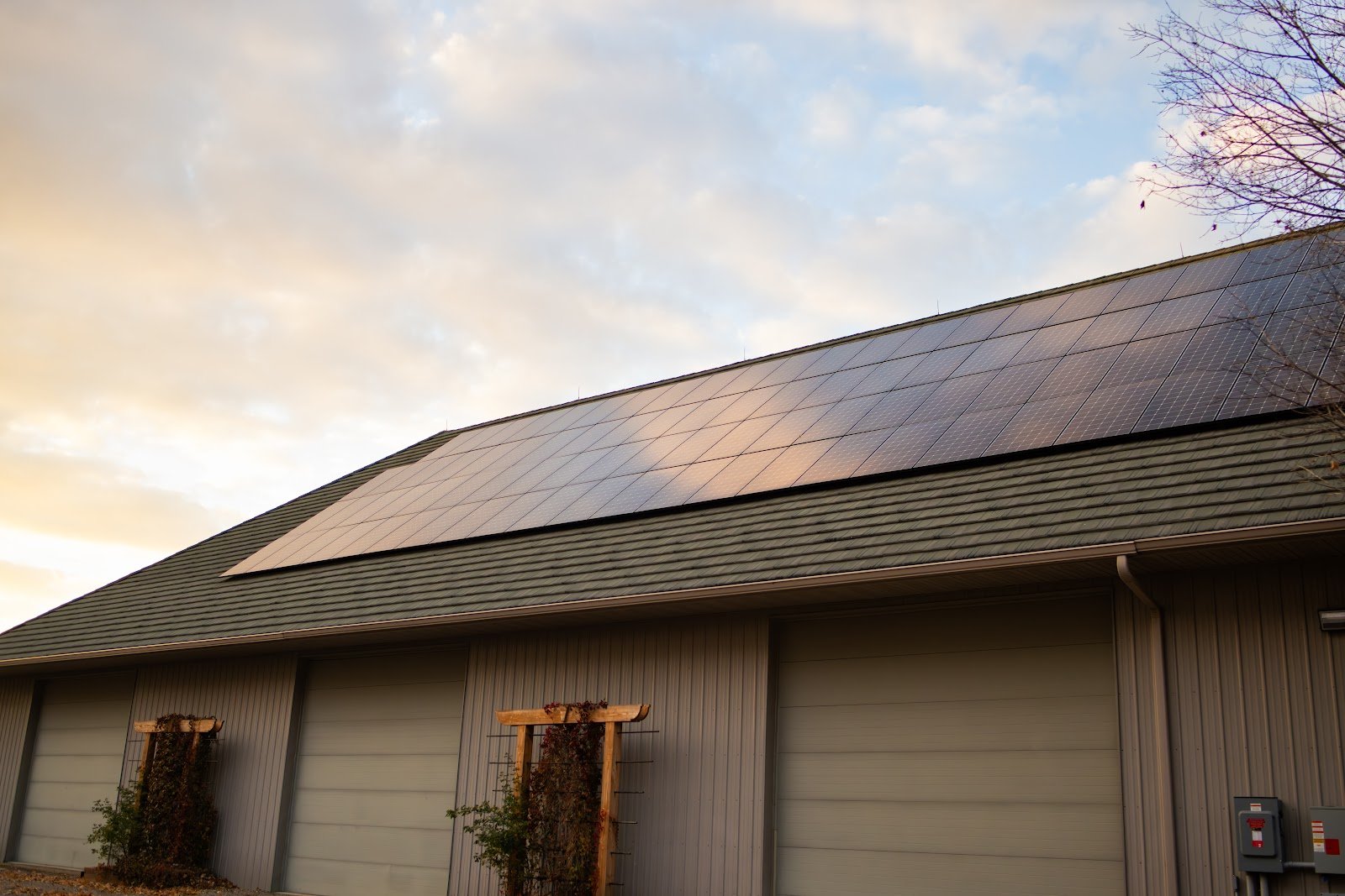 Home with solar panels, installed by Wolf River Electric